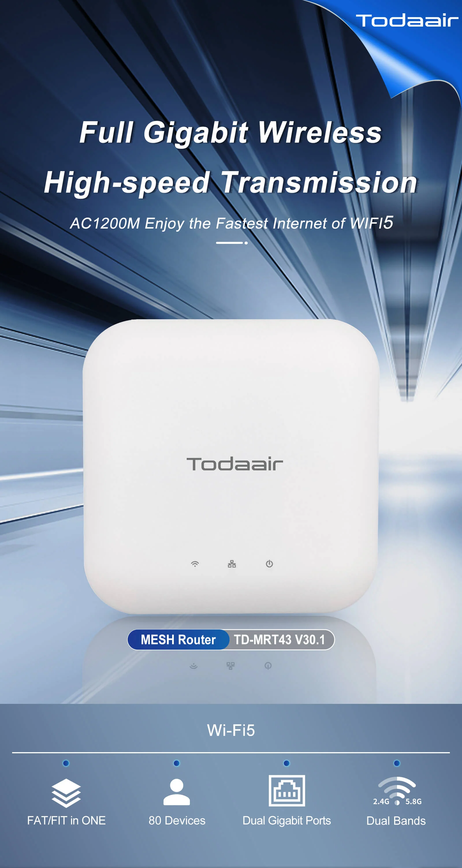Full Gigabit Wireless High-speed Transmission